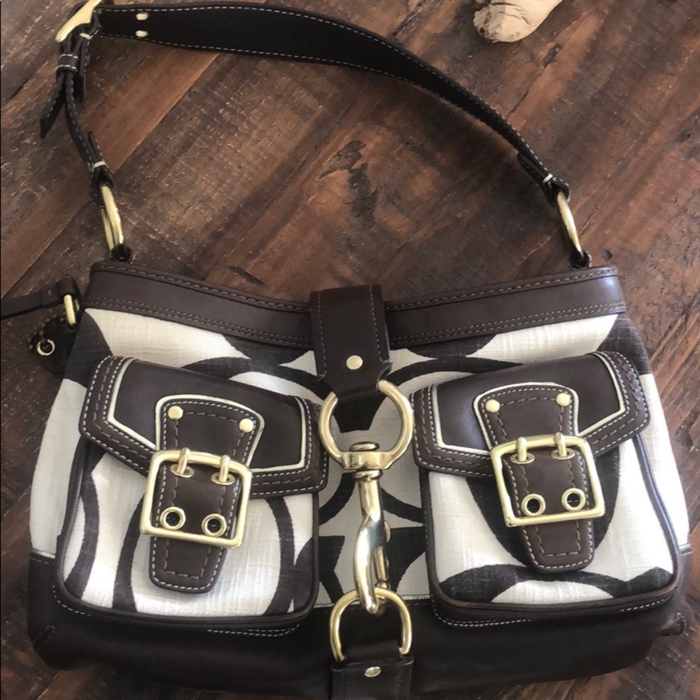 Vintage COACH signature hobo chocolate purse